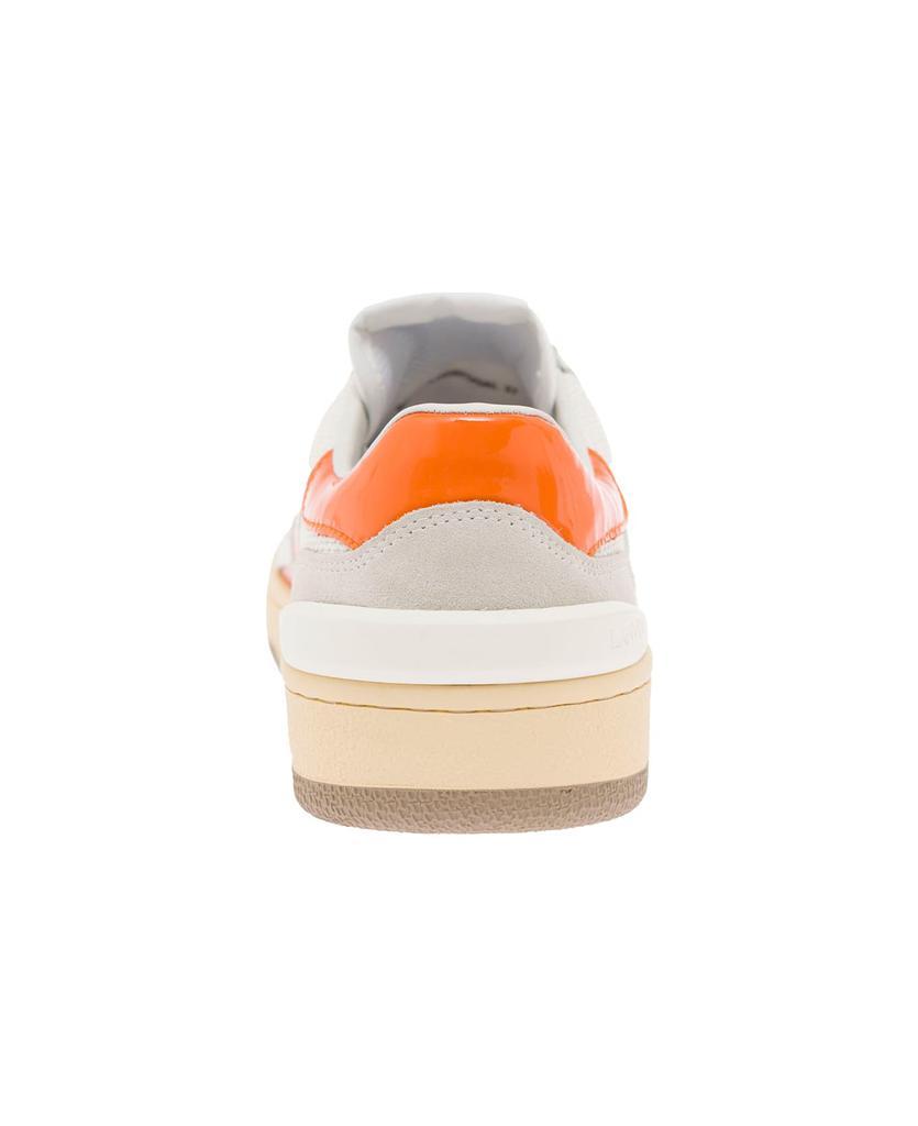 商品Lanvin|Clay Low White And Orange Leather And Mesh Sneaker Woman,价格¥3588,第6张图片详细描述
