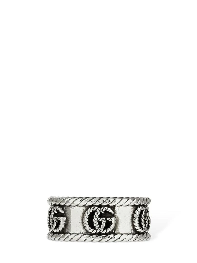 商品Gucci|9mm Gg Braided Marmont Thick Ring,价格¥2551,第1张图片