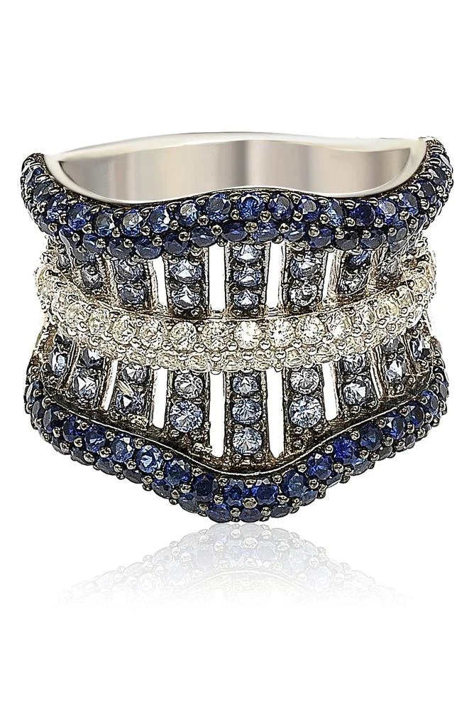 商品Suzy Levian|Sterling Silver & Sapphire Gladiator Ring,价格¥3150,第5张图片详细描述