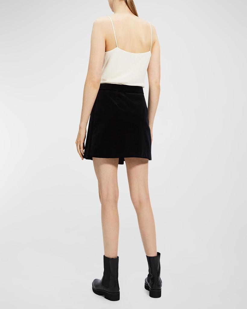 商品Theory|Stretch Velvet Mini Wrap Skirt,价格¥1902,第5张图片详细描述