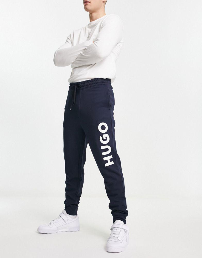 HUGO Dutschi large logo joggers in navy商品第1张图片规格展示