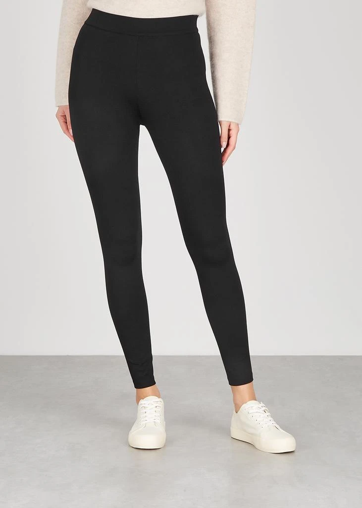 商品Vince|Black cropped stretch-jersey leggings,价格¥1960,第2张图片详细描述