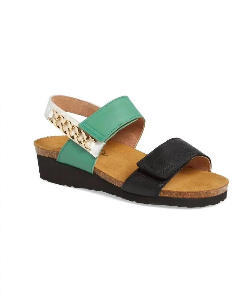 商品Naot|Women's Eliana Sandals In Black/jade/white,价格¥702,第1张图片