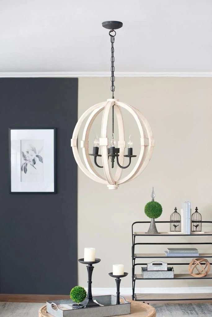 商品Simplie Fun|6 - Light Wood Chandelier,价格¥4721,第4张图片详细描述