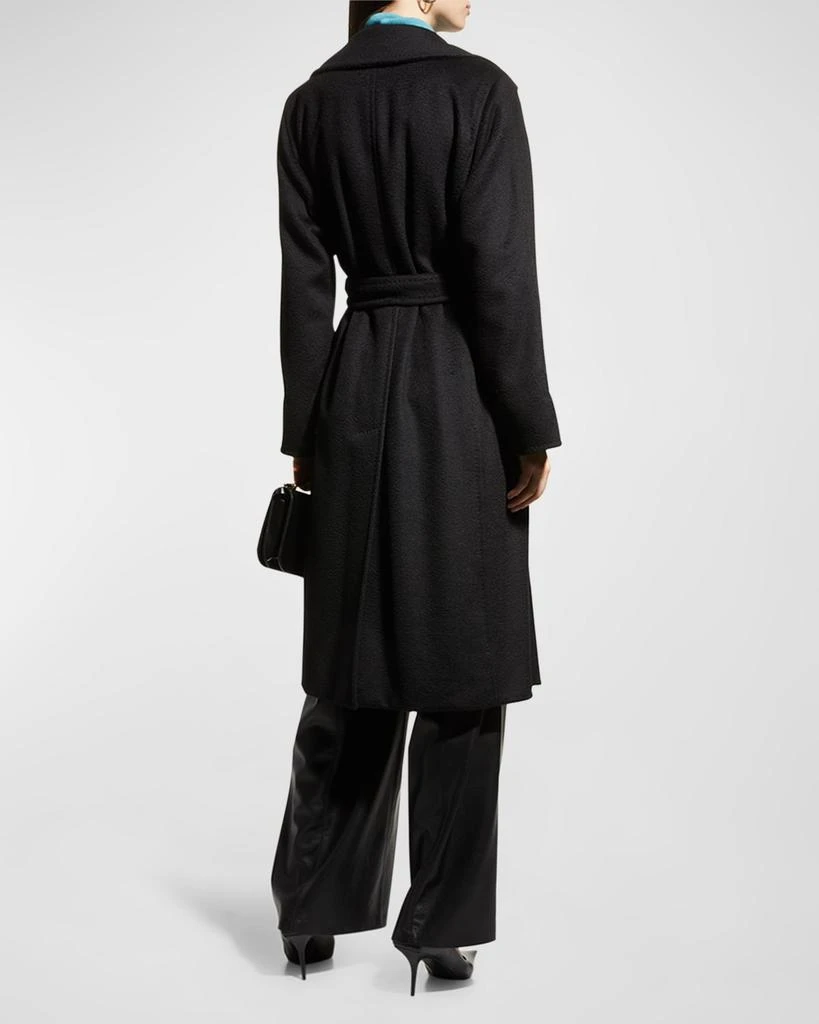 Manuela Belted Camel Hair Coat, Black 商品