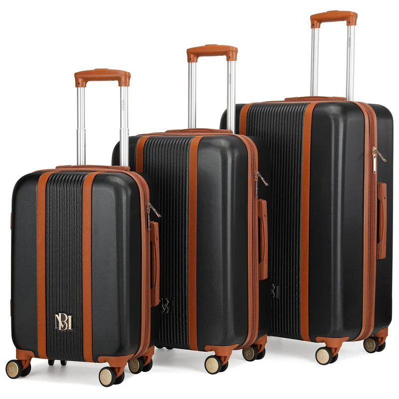 商品Badgley Mischka Luggage|Mia 3 Piece Expandable Retro Luggage Set STANDARD,价格¥1586,第1张图片