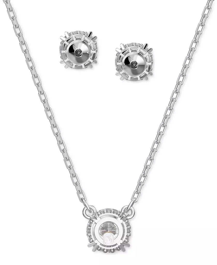 商品Swarovski|Silver-Tone 2-Pc. Set Crystal Earrings and Necklace, 14-7/8" + 2" extender,价格¥1408,第4张图片详细描述
