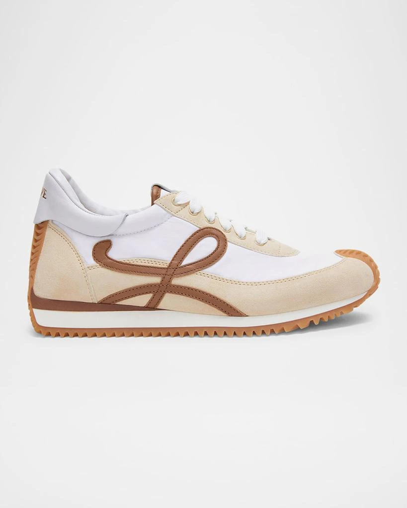 商品Loewe|Flow Runner Suede and Leather Sneakers,价格¥6836,第1张图片