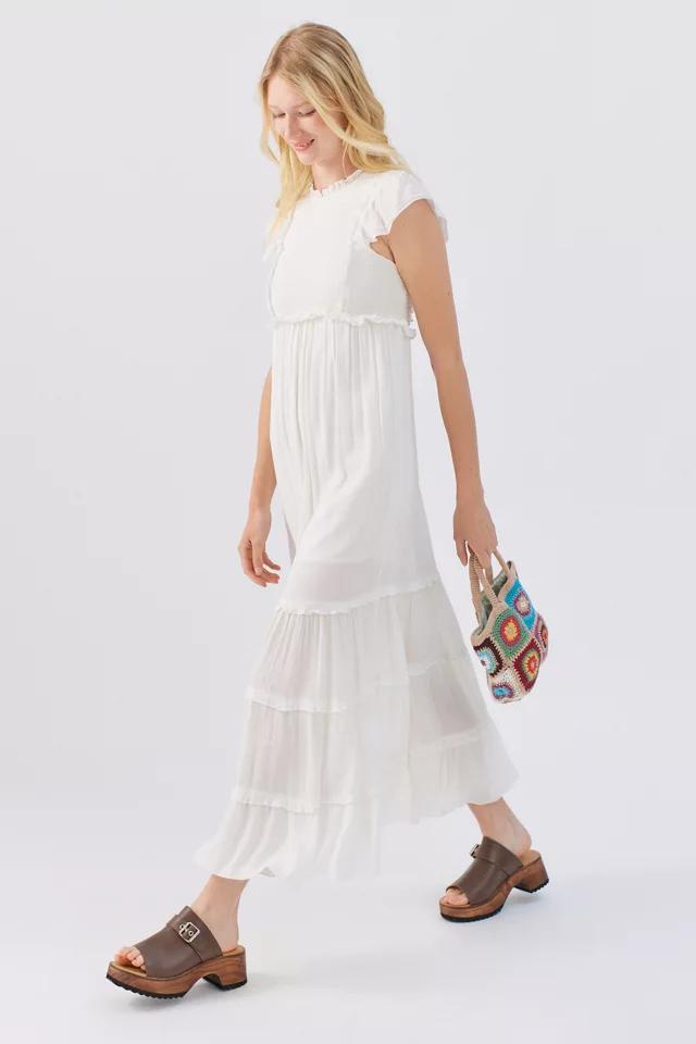 商品Urban Outfitters|UO Sandra Ruffle Midi Dress,价格¥368,第1张图片