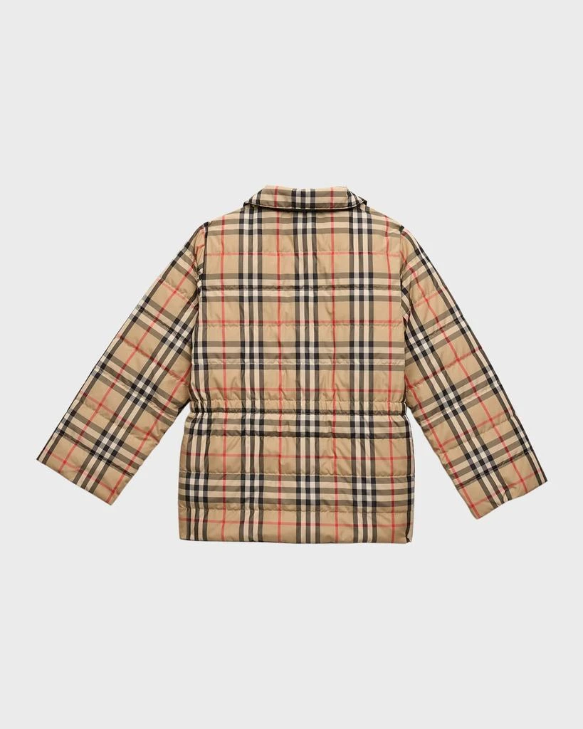 商品Burberry|Girl's Oaklee Reversible Check-Print Jacket, Size 3-14,价格¥6259,第2张图片详细描述