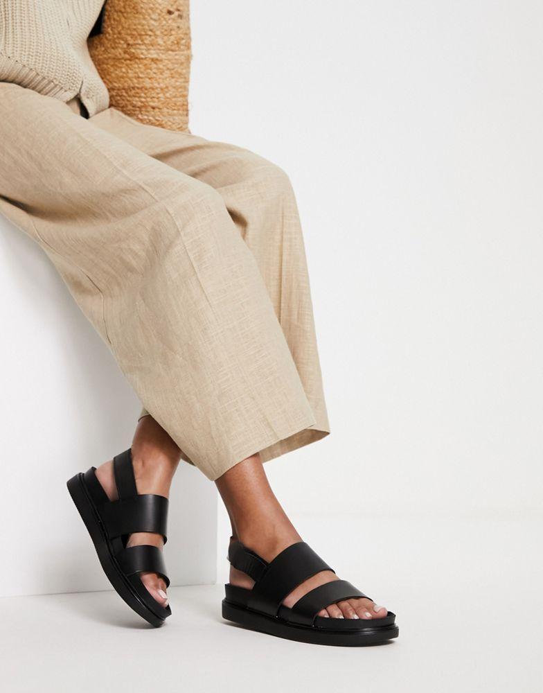 商品Vagabond|Vagabond Erin flat sandals in black leather,价格¥689,第5张图片详细描述