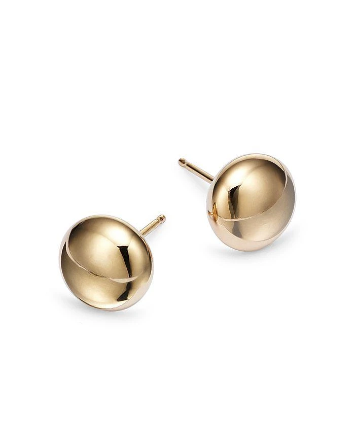 商品Bloomingdale's|14K Yellow Gold Flat Ball Stud Earrings - Exclusive,价格¥1136,第3张图片详细描述