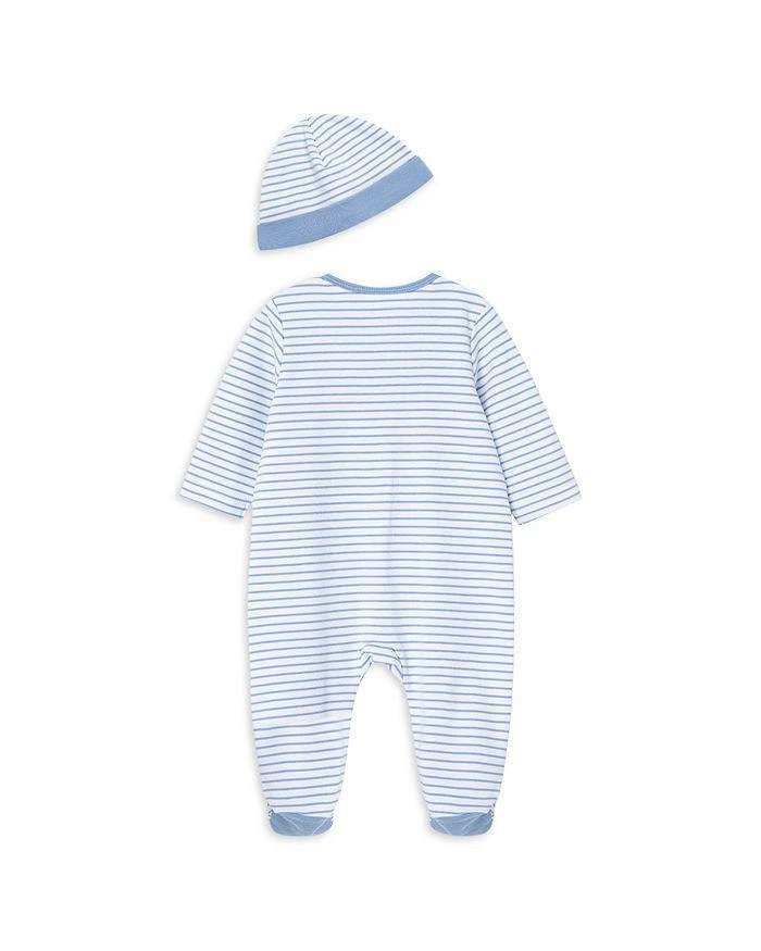 商品Little Me|Boys' Cotton Striped Elephant Footie & Hat Set - Baby,价格¥110,第2张图片详细描述