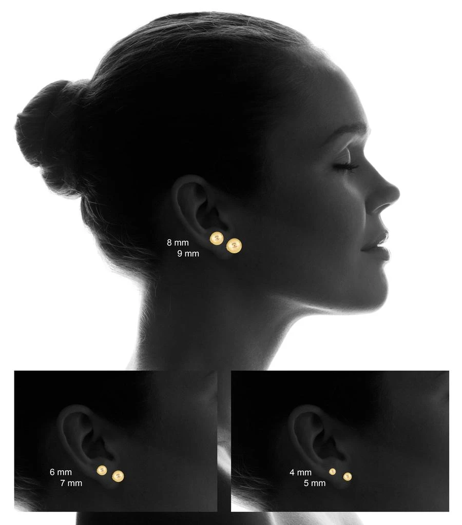 商品Monary|8MM 14K Yellow Gold Filled Round Ball Earrings,价格¥235,第4张图片详细描述
