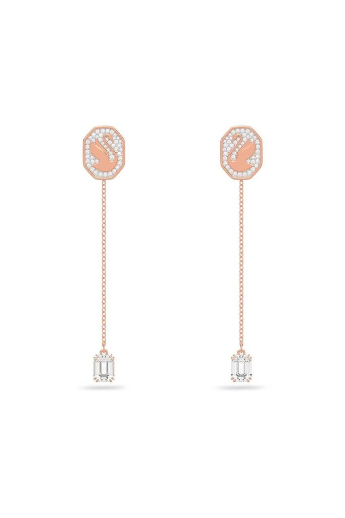商品Swarovski|Swarovski Swan Pendant Drop Earrings,价格¥473,第1张图片