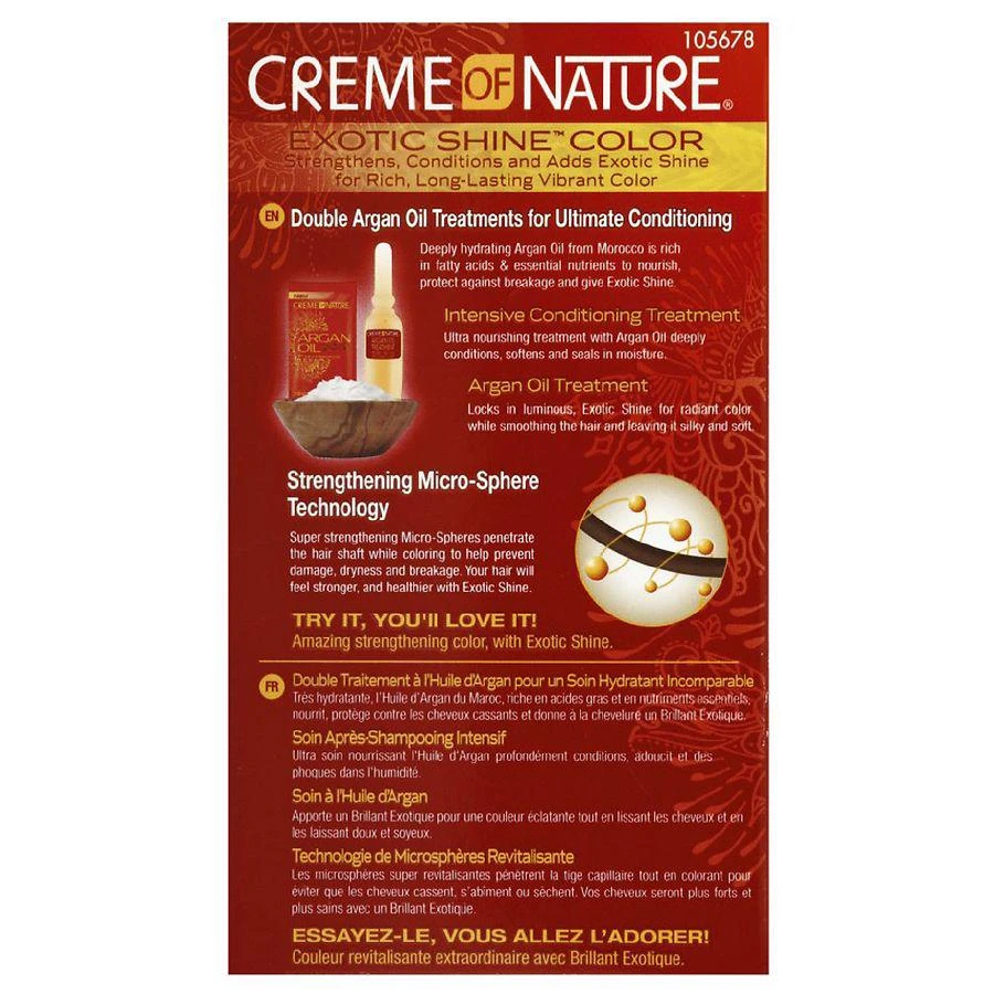 商品Creme Of Nature|Argan Oil Exotic Shine Permanent Hair Color Kit,价格¥75,第3张图片详细描述