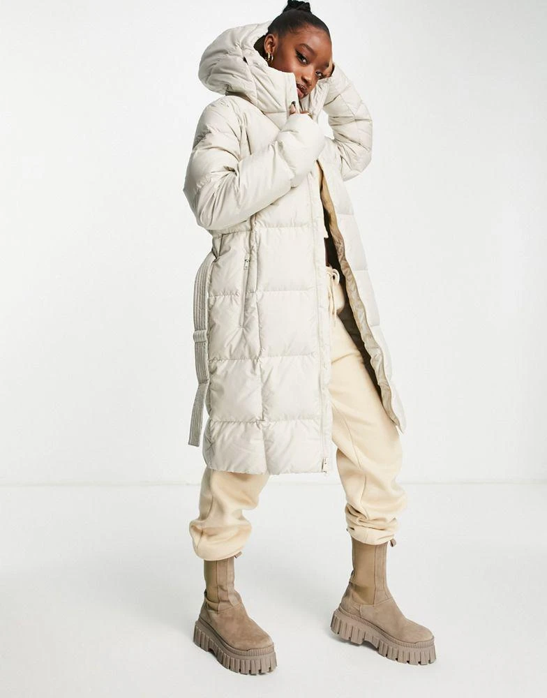 商品Jack Wolfskin|Jack Wolfskin Frozen Lake long puffer coat in light grey,价格¥917,第3张图片详细描述