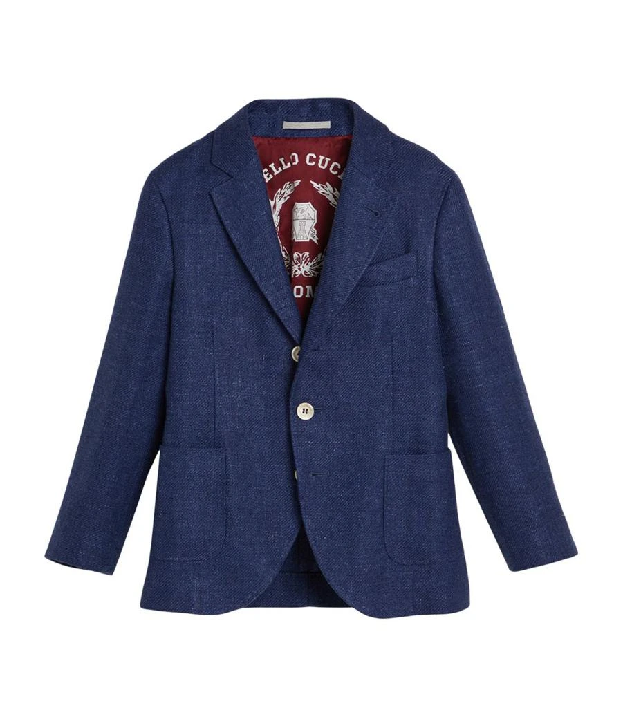 商品Brunello Cucinelli|Linen-Wool-Silk Blazer (4-14 Years),价格¥8851,第1张图片