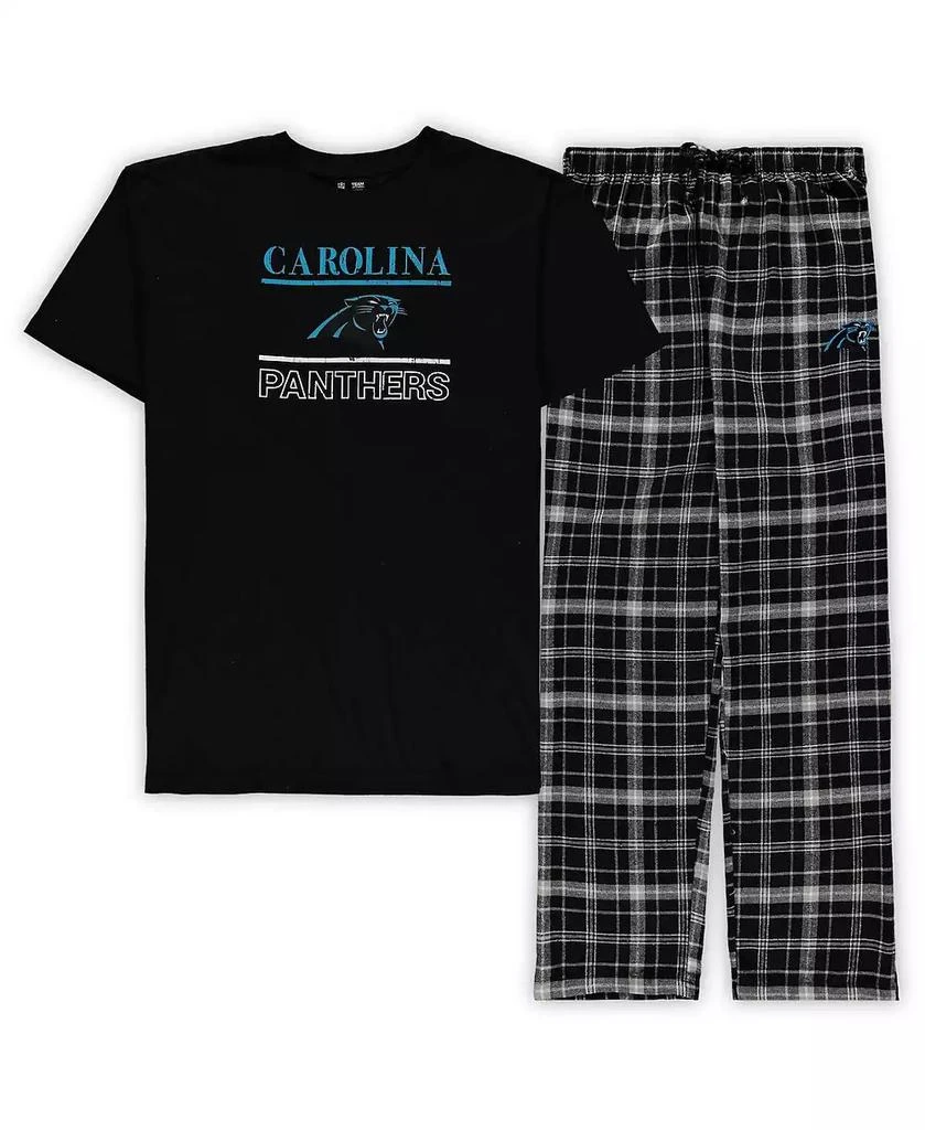 商品Concepts Sport|Men's Black Carolina Panthers Big and Tall Lodge T-shirt and Pants Sleep Set,价格¥410,第5张图片详细描述