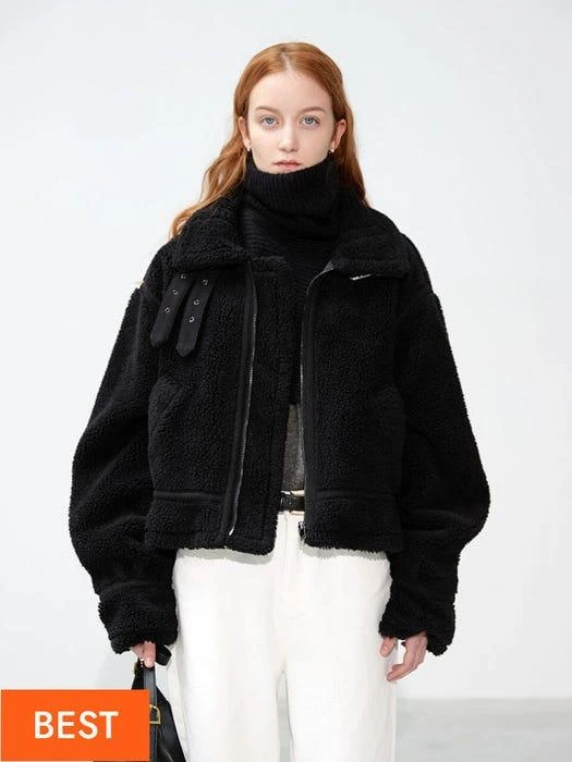 商品OUI MAIS NON|Logan Belted Shearling Jacket,价格¥874,第1张图片详细描述