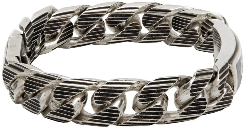 商品Gucci|Silver Logo Plaque Bracelet,价格¥7317,第5张图片详细描述