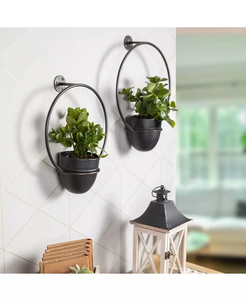 Urban Green 2-Piece Metal Hanging Planter Set 商品