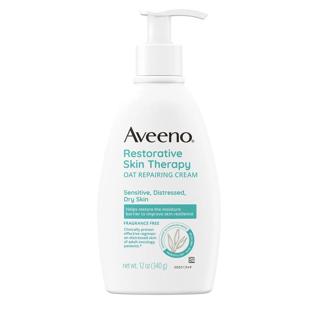 商品Aveeno|Aveeno Calm + Restore Oat Repairing Body Lotion for Sensitive Skin, Daily Moisturizer with Prebiotic Oat, Aloe & Pro-Vitamin B5 Helps Restore Skin's Moisture Barrier, Fragrance Free, 12 oz,价格¥284-¥1915,第5张图片详细描述