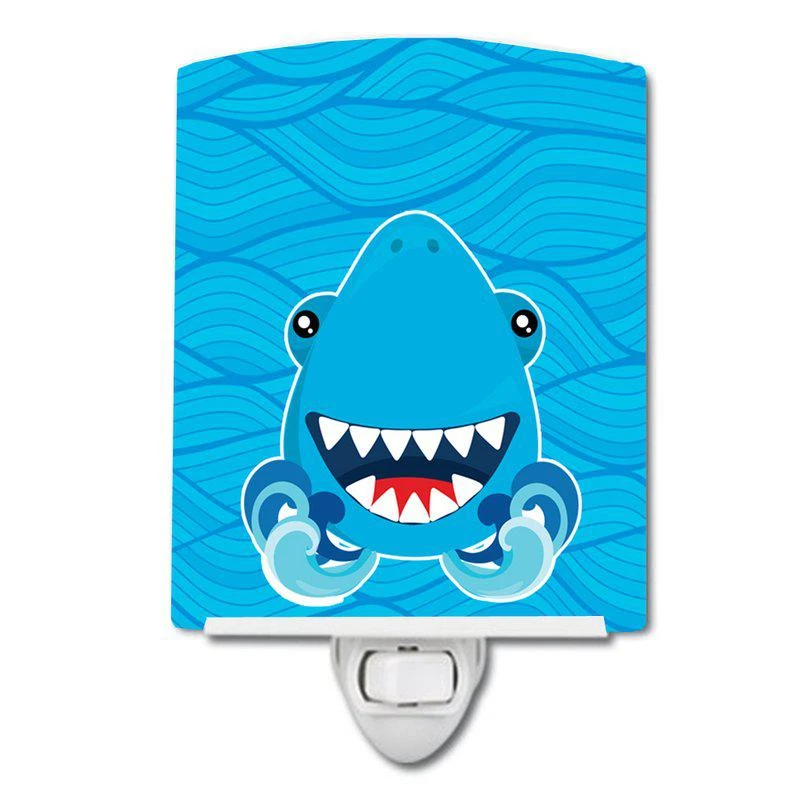 商品Caroline's Treasures|Shark Open Wide in Waves Ceramic Night Light,价格¥204,第1张图片