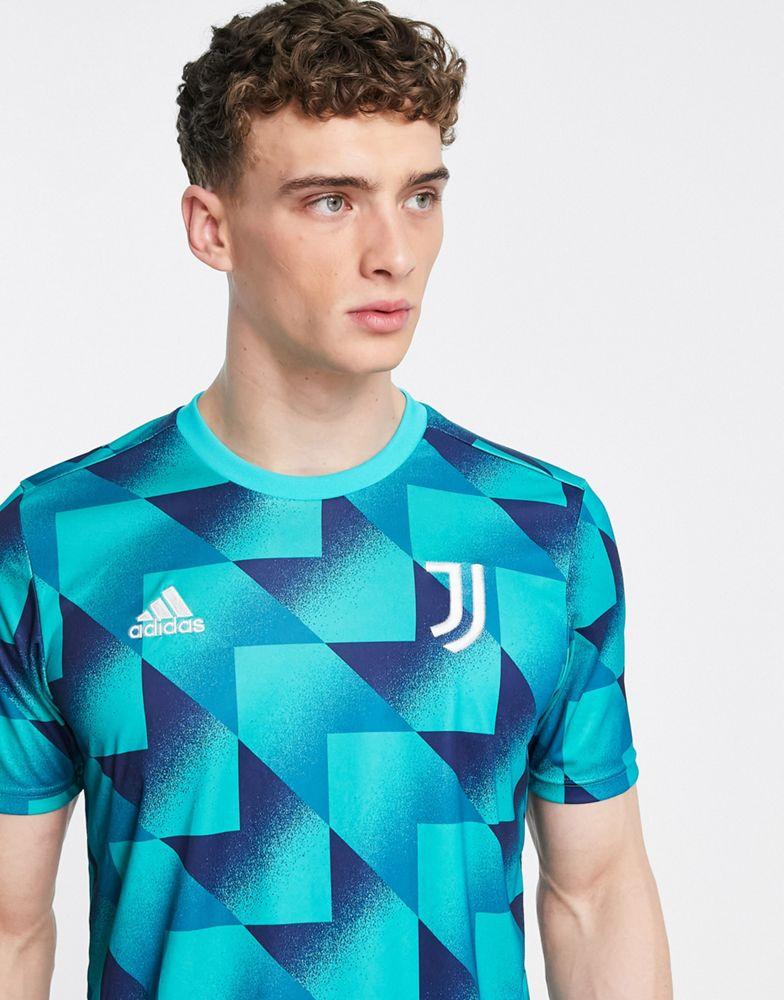 adidas Football Juventus 2022/23 pre-match t-shirt in blue商品第2张图片规格展示