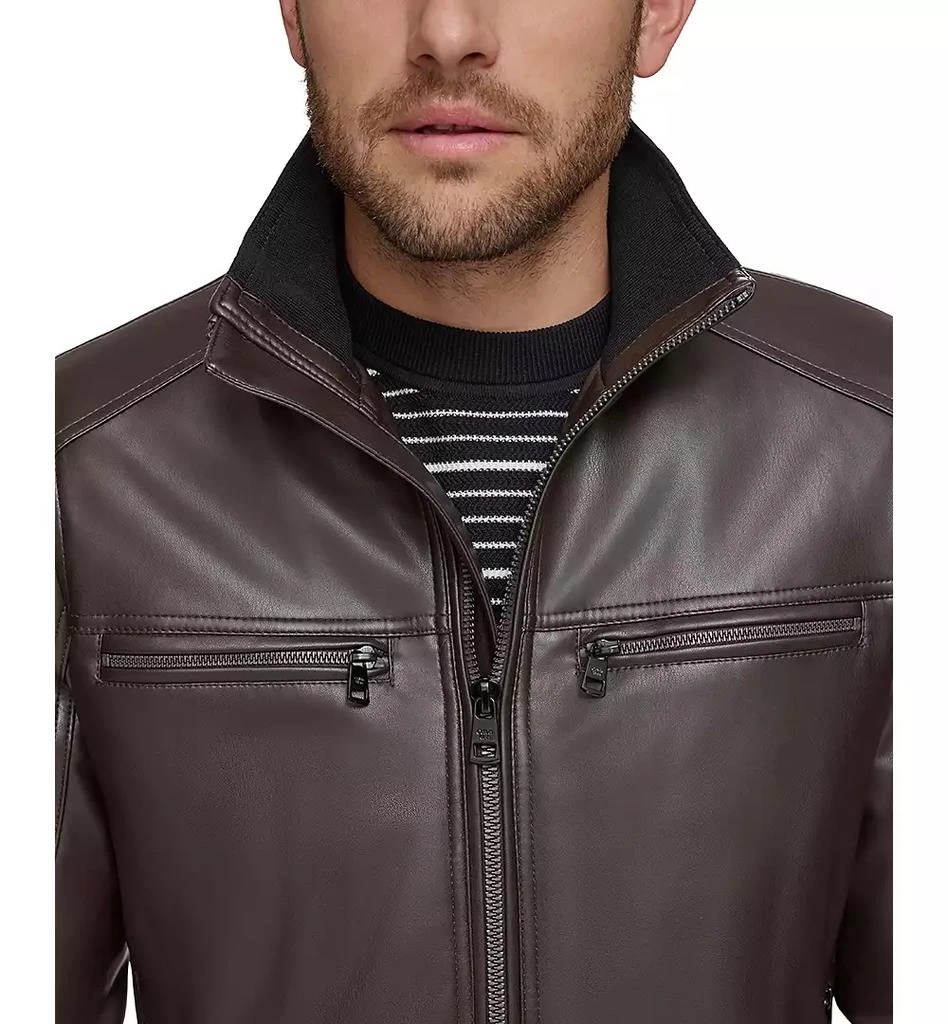 商品Calvin Klein|Men's Faux Leather Moto Jacket, Created for Macy's,价格¥1029,第4张图片详细描述