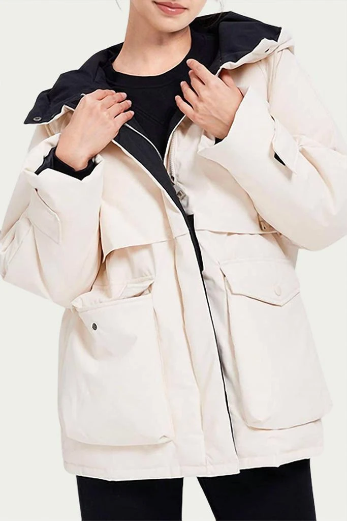 商品nap|Hooded Shell Down Coat In Ivory,价格¥648,第1张图片