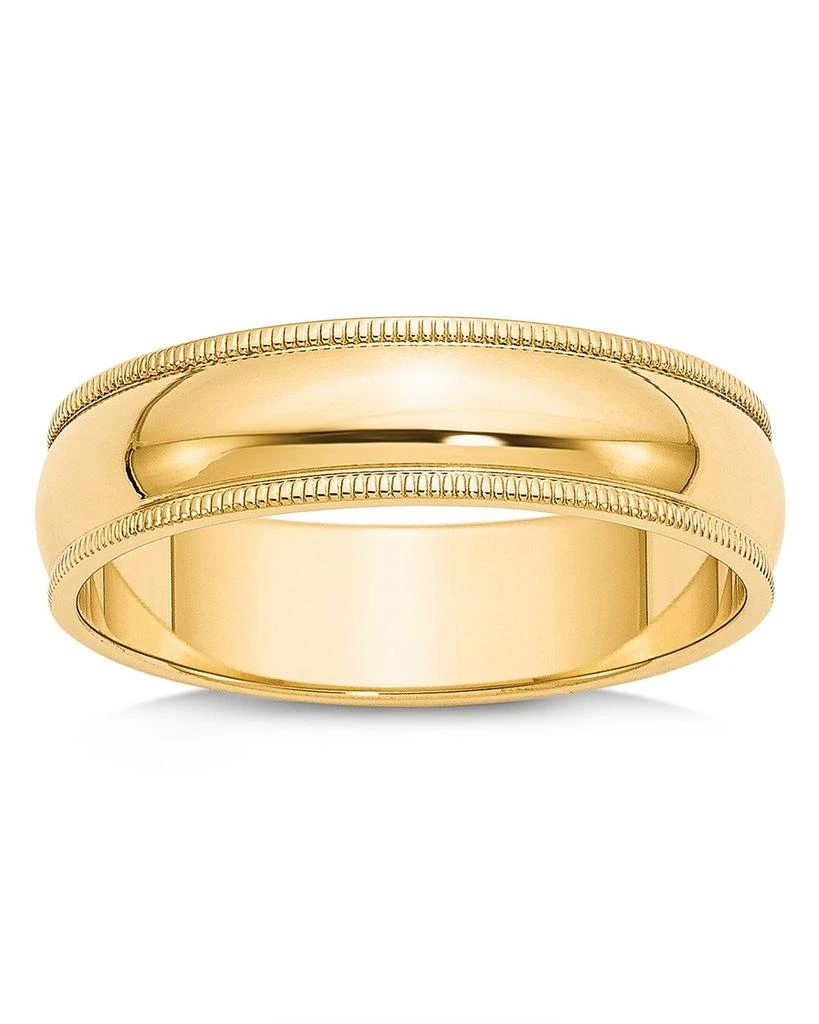 商品Bloomingdale's|Men's 6mm Milgrain Half Round Wedding Band 14K Yellow Gold - Exclusive,价格¥10021,第1张图片