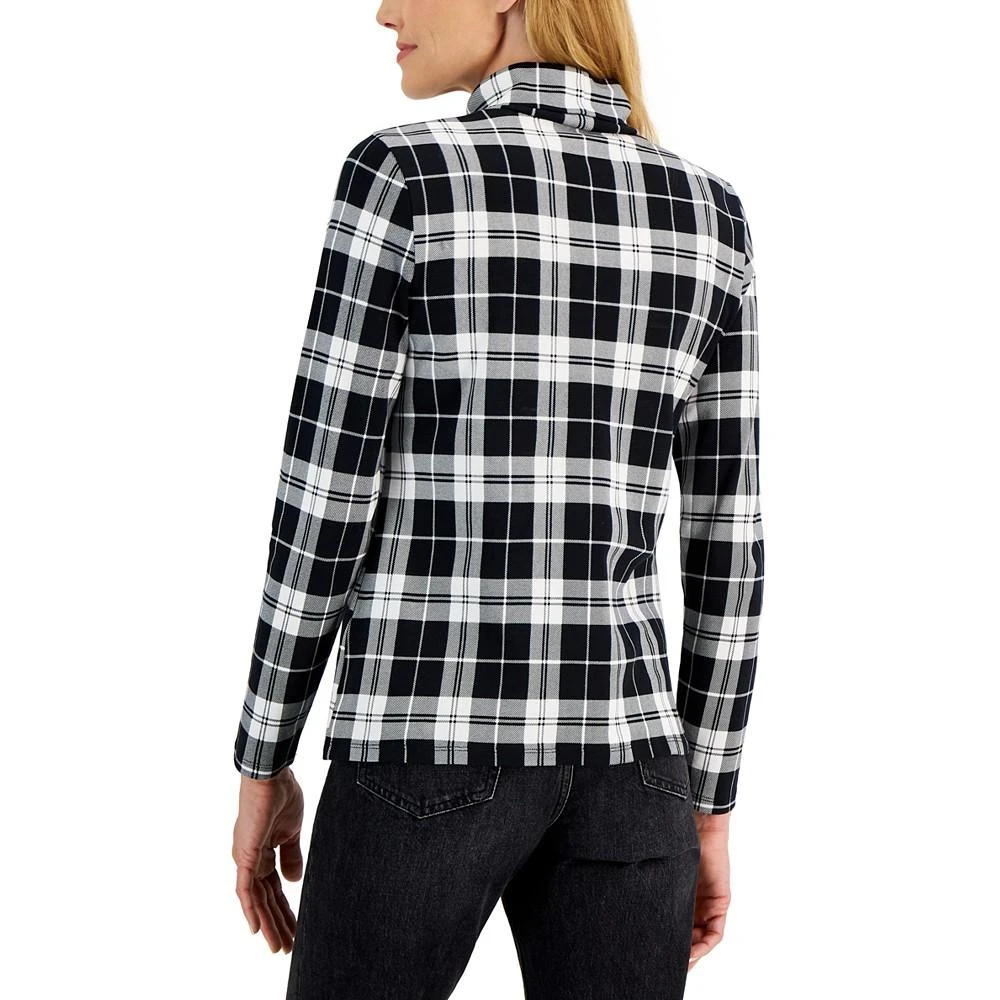 商品Charter Club|Women's Tartan Turtleneck Top, Created for Macy's,价格¥141,第2张图片详细描述