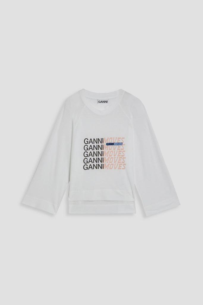 商品Ganni|Oversized printed cotton-jersey top,价格¥428,第5张图片详细描述