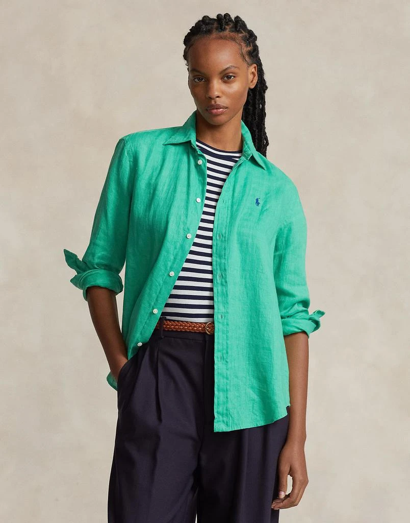 商品Ralph Lauren|女式 亚麻衬衫,价格¥1741,第2张图片详细描述