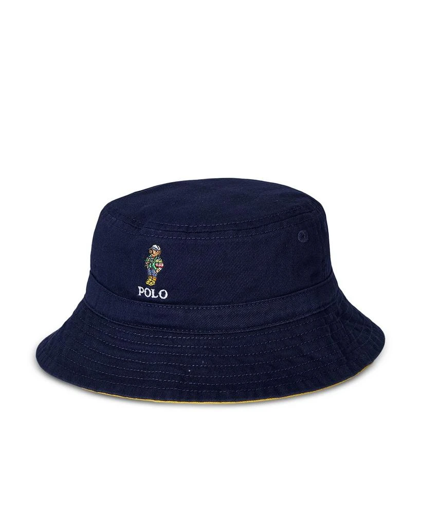 商品Ralph Lauren|Polo Boys' Polo Bear Reversible Twill Bucket Hat - Baby,价格¥264,第1张图片