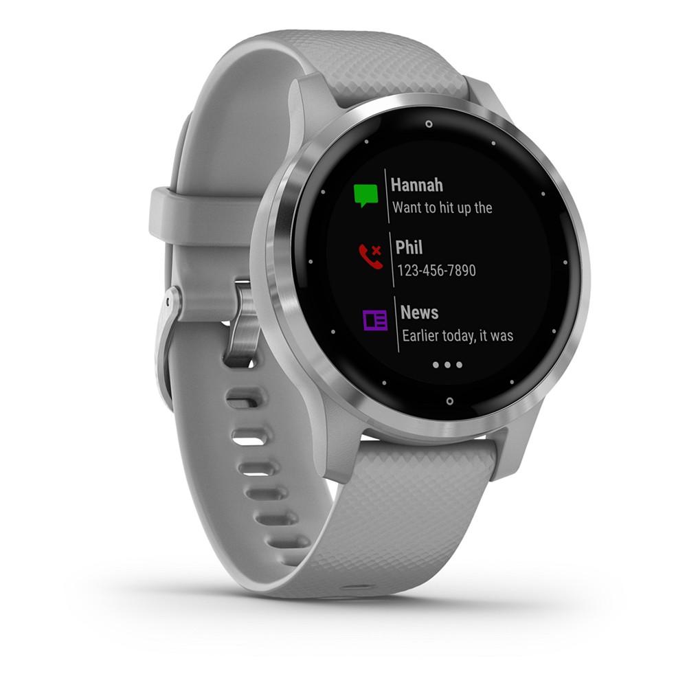 Unisex vivoactive 4S Powder Gray Silicone Strap Touchscreen Smart Watch 40mm商品第4张图片规格展示