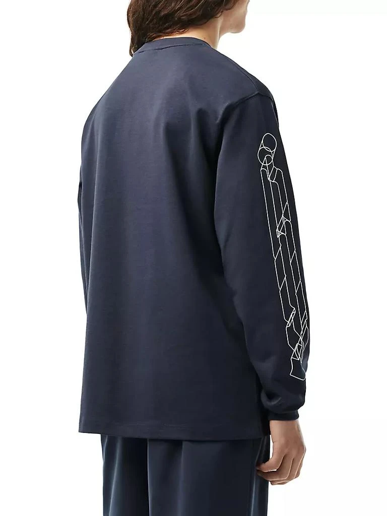 商品Lacoste|Cotton Long-Sleeve Loose T-Shirt,价格¥523,第4张图片详细描述