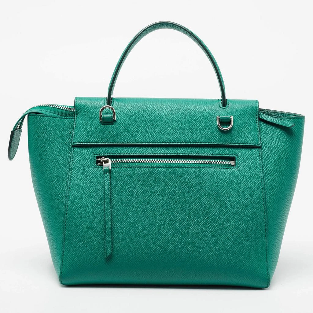 商品[二手商品] Celine|Celine Green Leather Micro Belt Top Handle Bag,价格¥8183,第4张图片详细描述