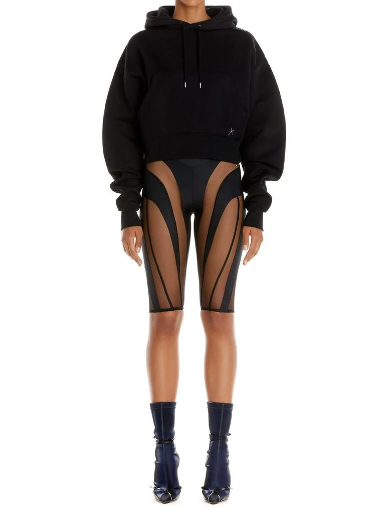 商品Mugler|Eco Sport Spiral Mesh Bike Shorts,价格¥5280,第1张图片详细描述