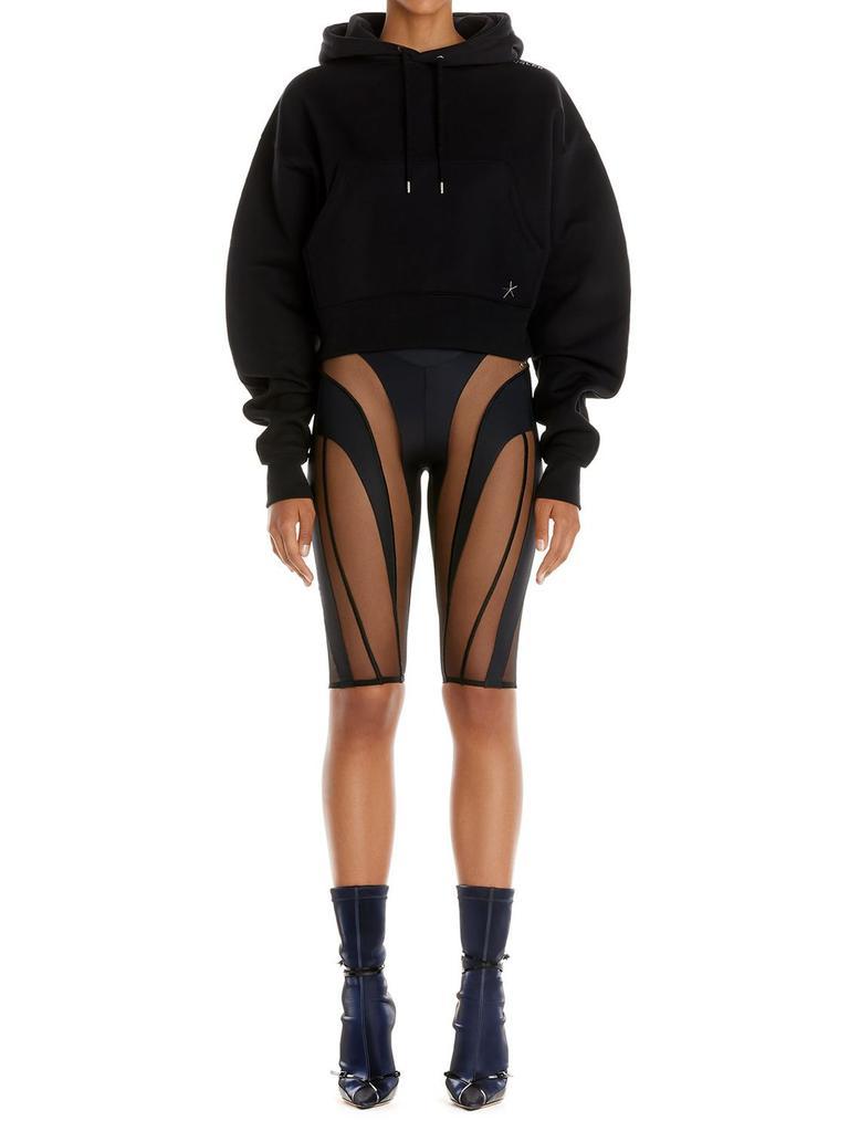 商品Mugler|Eco Sport Spiral Mesh Bike Shorts,价格¥5167,第1张图片