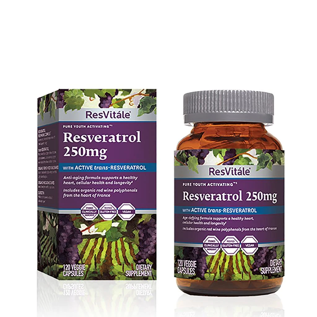 商品ResVitále™|白藜芦醇红酒精华胶囊 250mg,价格¥449,第1张图片