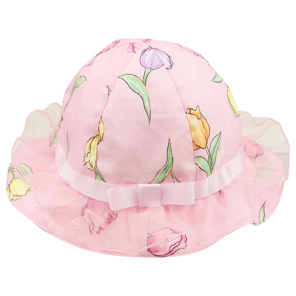 Pink Tulip Pattern Baby Hat商品第1张图片规格展示