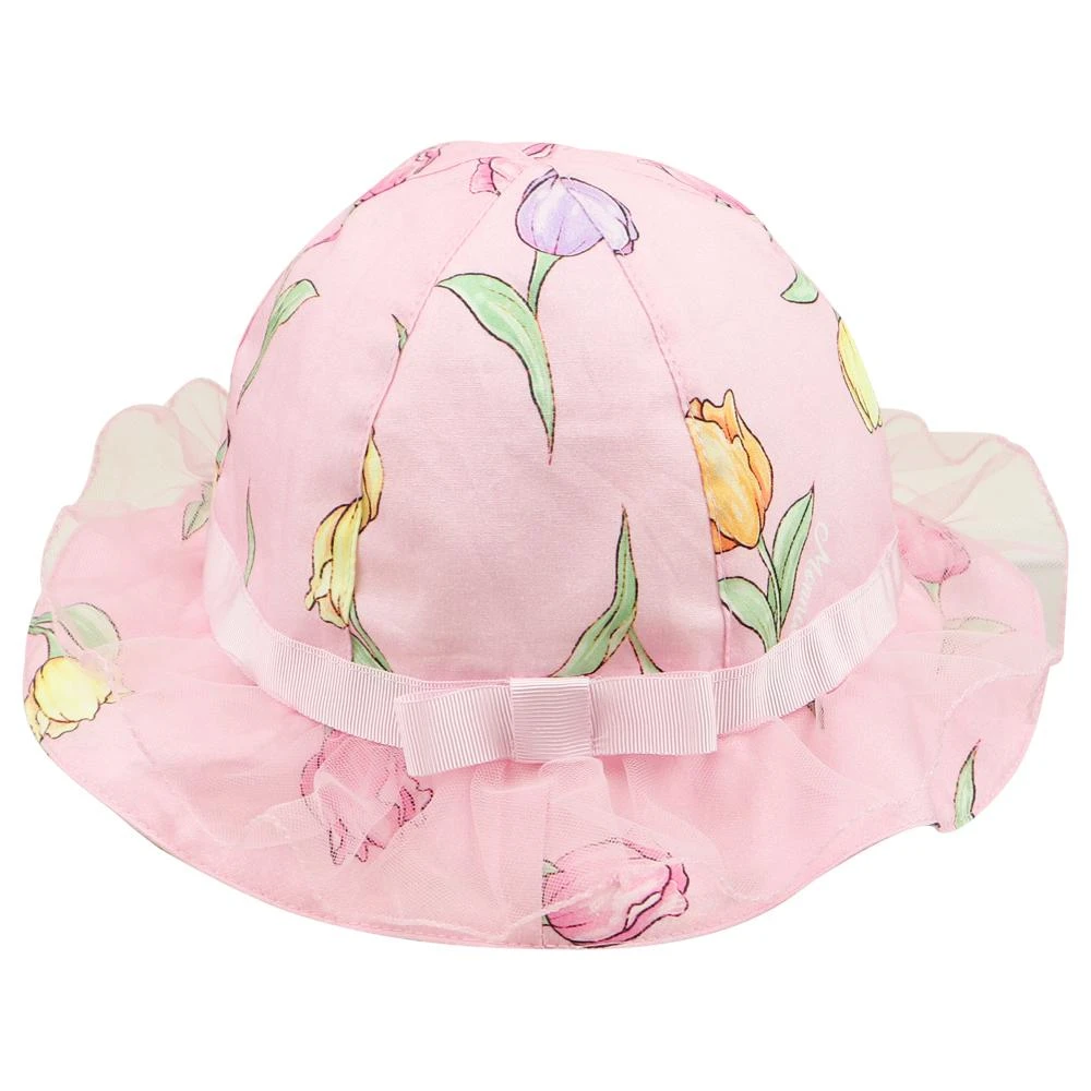 商品MONNALISA|Pink Tulip Pattern Baby Hat,价格¥284,第1张图片