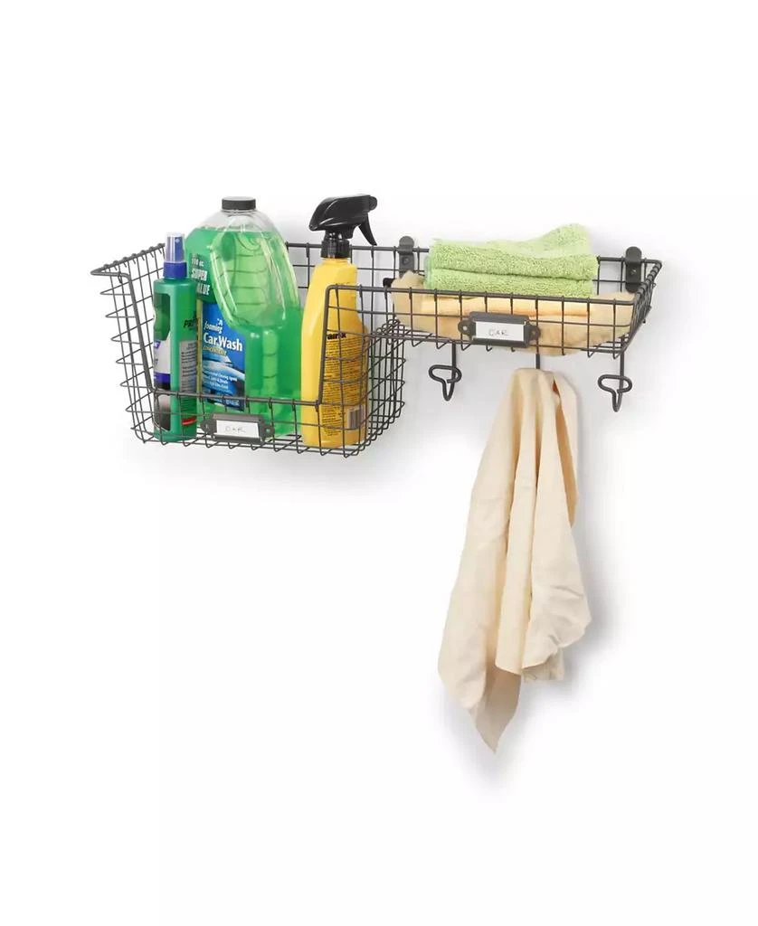 商品Spectrum|Vintage-like Living Wall Mount Basket Station, Large,价格¥283,第4张图片详细描述