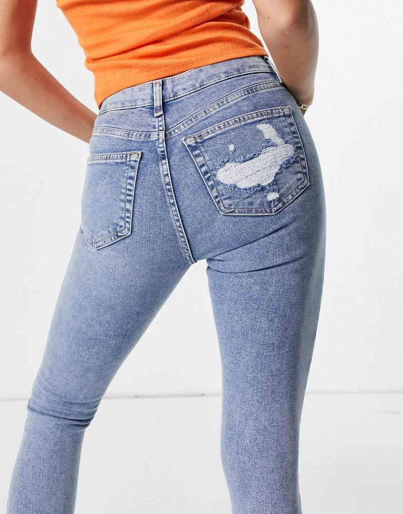商品Topshop|Topshop Jamie jeans with back pocket detailing in bleach,价格¥217,第3张图片详细描述