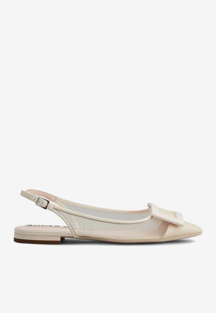 商品Roger Vivier|Gommettine Mesh Slingback Ballerinas,价格¥4191,第1张图片