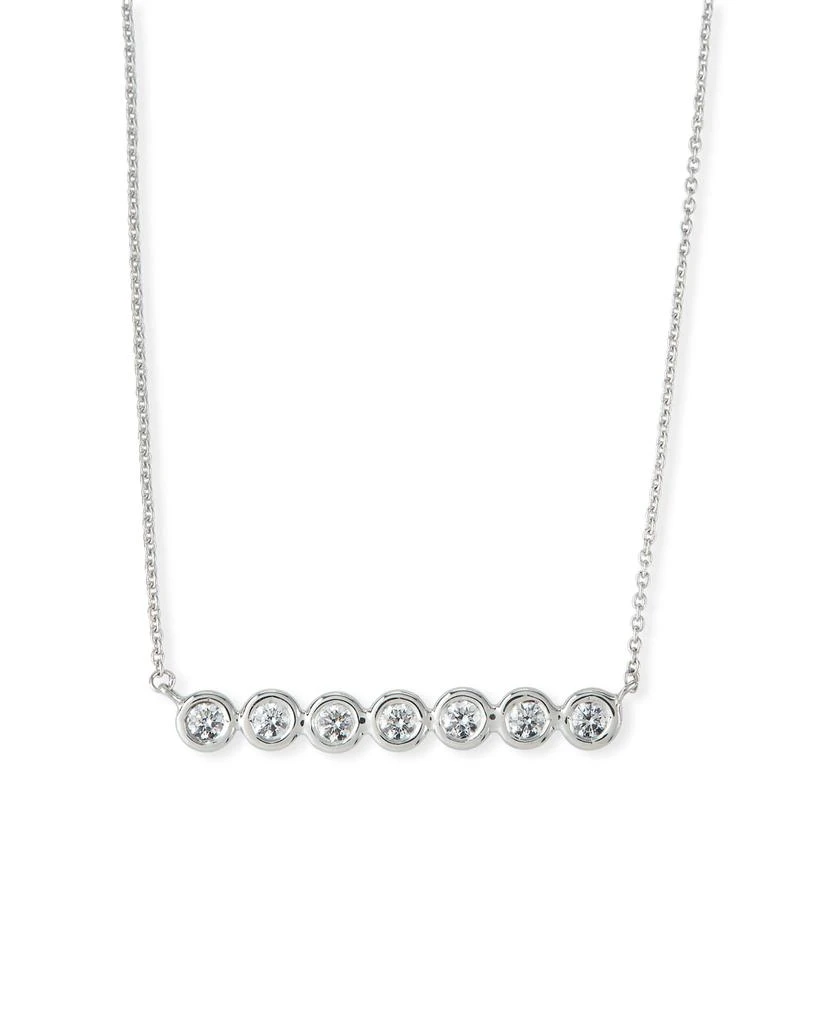 商品Roberto Coin|18k White Gold Diamond-Bezel Bar Necklace,价格¥12772,第1张图片