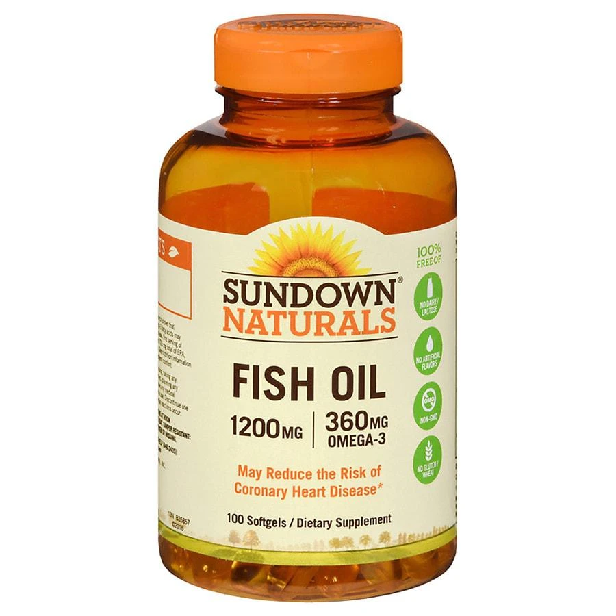 商品Sundown Naturals|Extra Strength Fish Oil, 1200mg, Softgels,价格¥74,第1张图片