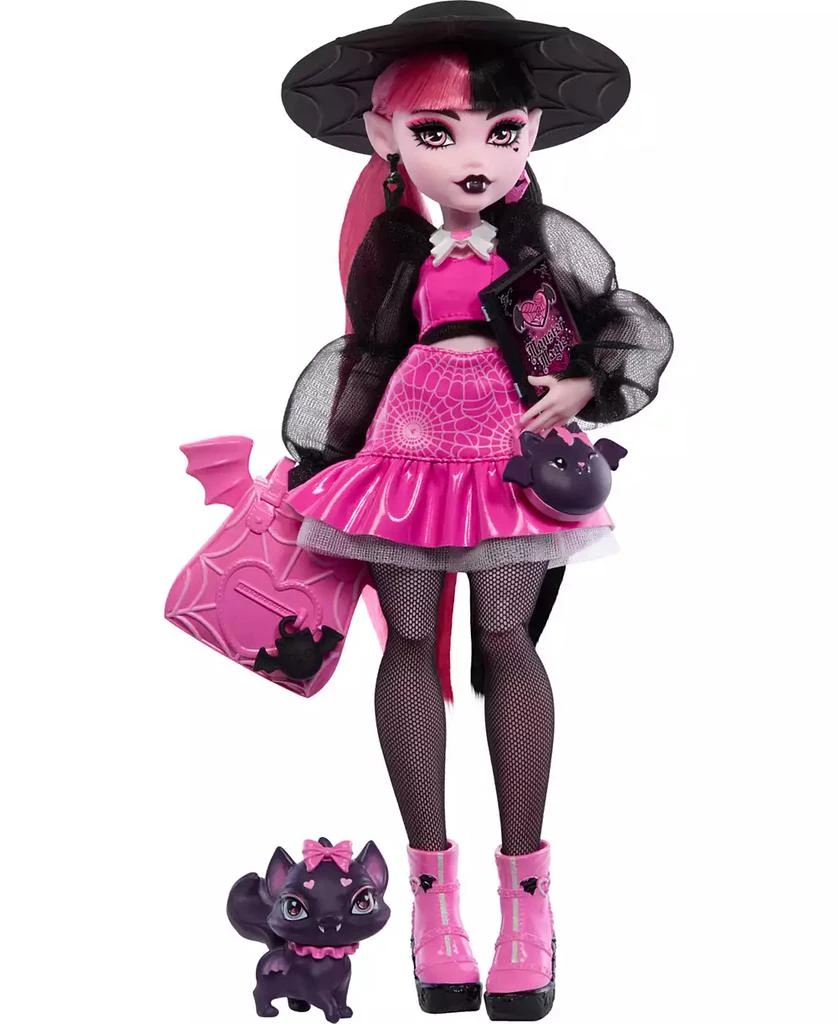 商品Monster High|Draculaura Fashion Doll with Pet Count Fabulous and Accessories,价格¥187,第1张图片